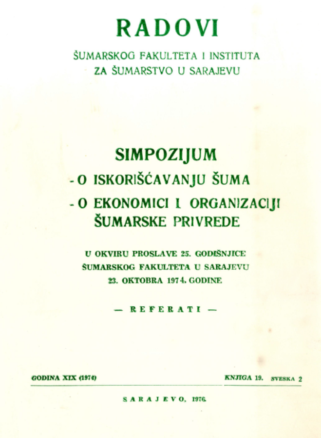 					Pogledaj Svezak 22 Br. 2 (1974): Radovi Šumarskog fakulteta i Instituta za šumarstvo u Sarajevu
				