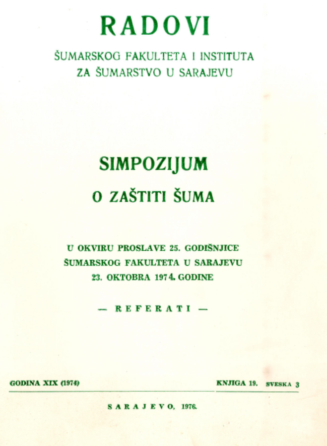 					Pogledaj Svezak 22 Br. 3 (1974): Radovi Šumarskog fakulteta i Instituta za šumarstvo u Sarajevu
				