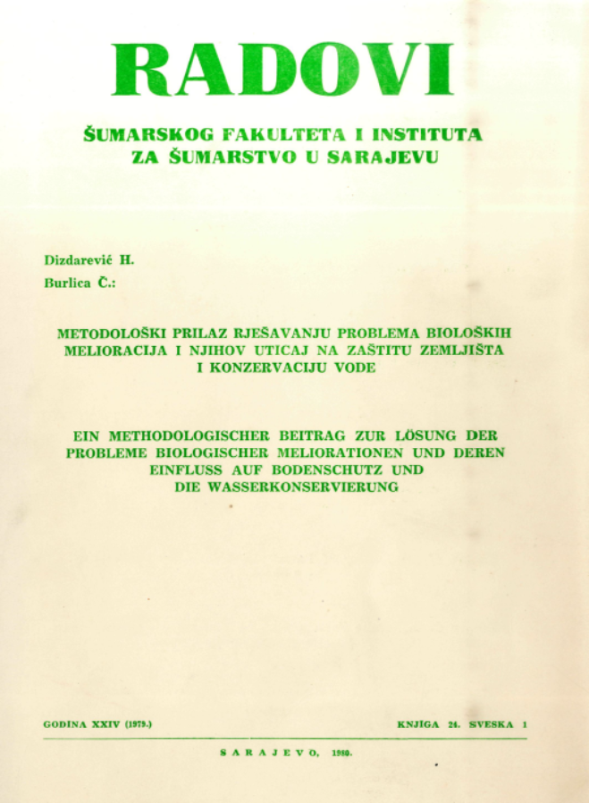 					View Vol. 27 No. 1 (1979): Radovi Šumarskog fakulteta i Instituta za šumarstvo u Sarajevu
				