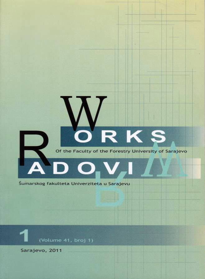 					View Vol. 41 No. 1 (2011): Works of the Faculty of Forestry University of Sarajevo
				
