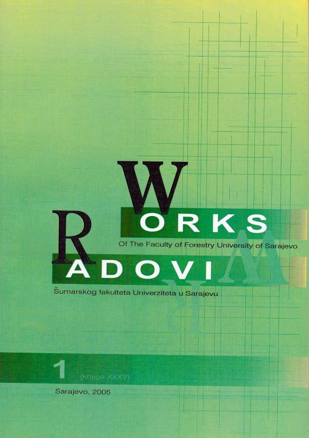 					View Vol. 35 No. 1 (2005): Works of the Faculty of Forestry University of Sarajevo
				