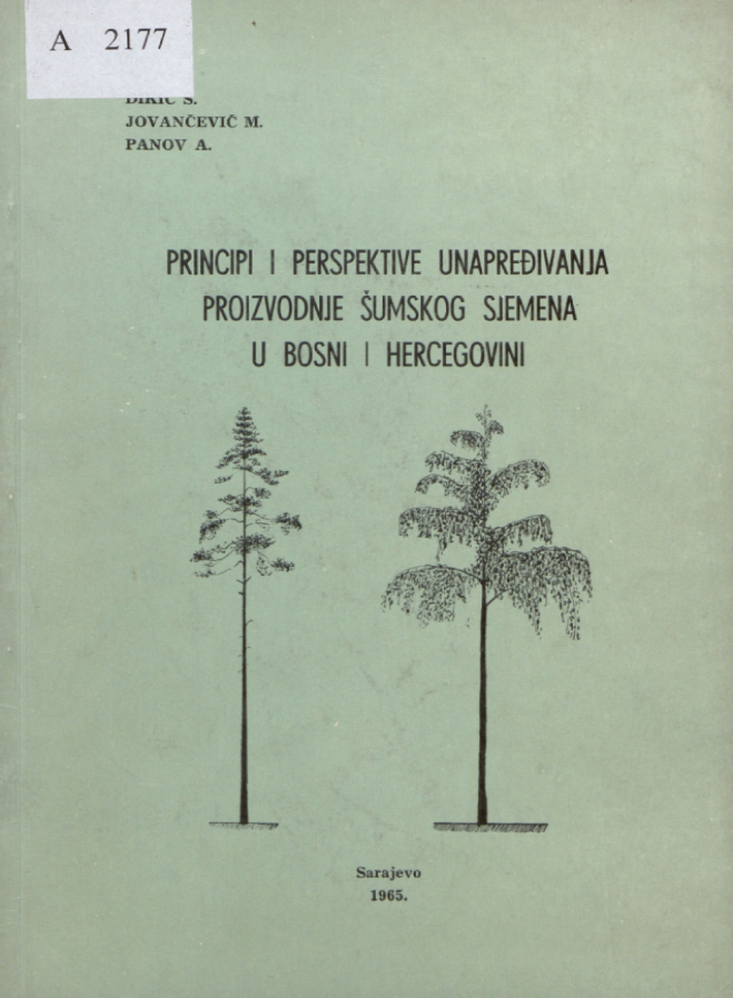 					View Vol. 3 No. 1 (1965): Šumarski fakultet i Institut za šumarstvo - Posebna izdanja
				