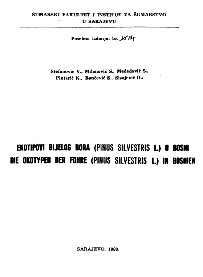 					Pogledaj Svezak 14 Br. 1 (1980): Šumarski fakultet i Institut za šumarstvo - Posebna izdanja
				