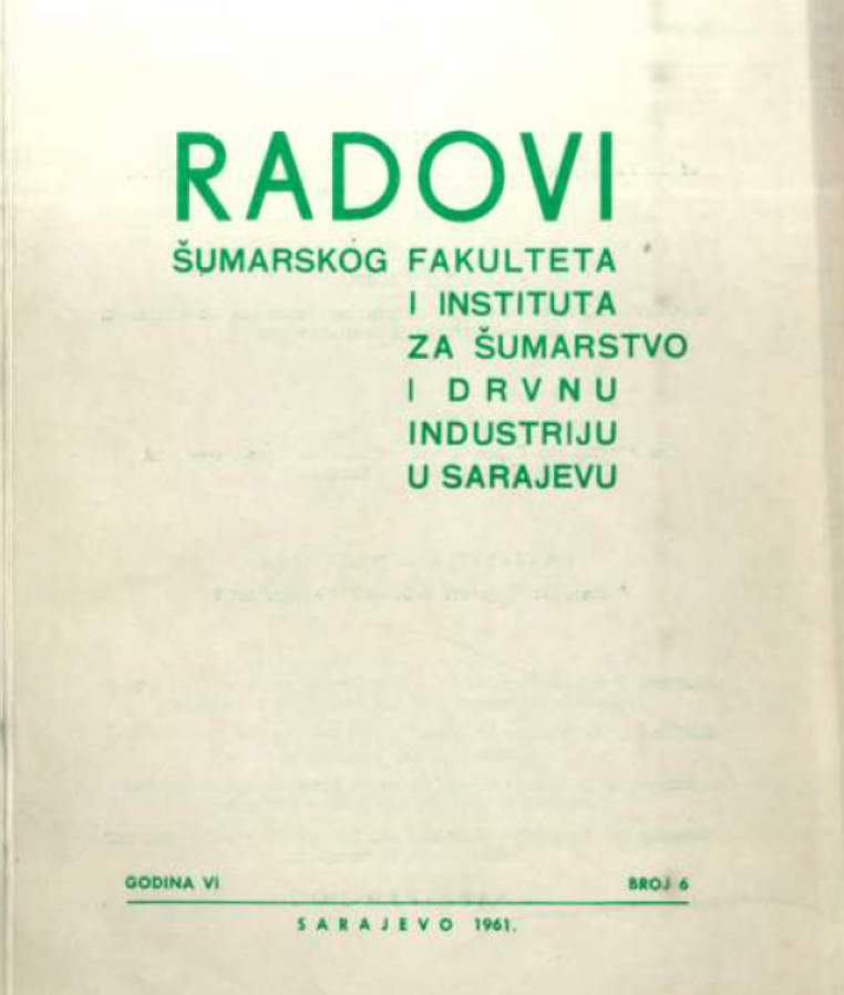 					Pogledaj Svezak 9 Br. 6 (1961): Radovi Šumarskog fakulteta i Instituta za šumarstvo i drvnu industriju u Sarajevu
				