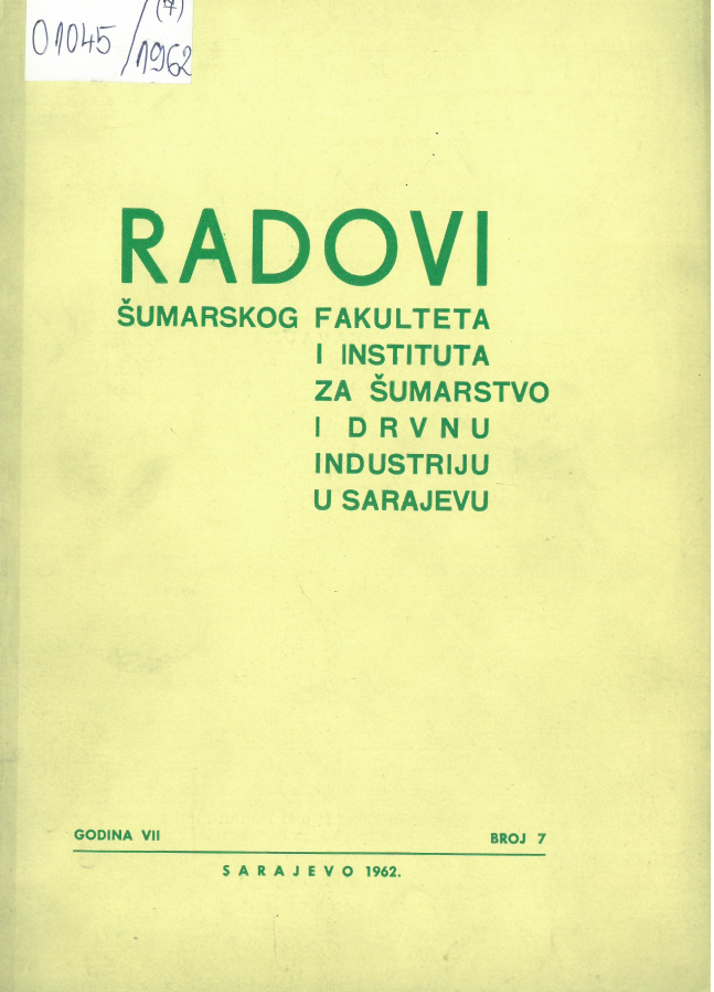 					Pogledaj Svezak 10 Br. 7 (1962): Radovi Šumarskog fakulteta i Instituta za šumarstvo i drvnu industriju u Sarajevu
				