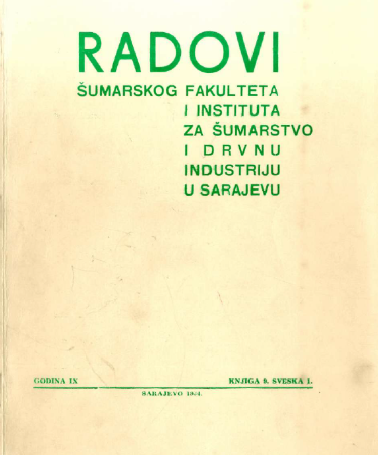 					Pogledaj Svezak 12 Br. 1 (1964): Radovi Šumarskog fakulteta i Instituta za šumarstvo i drvnu industriju u Sarajevu
				