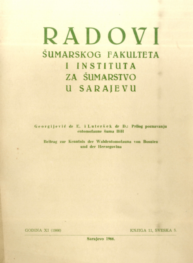 					Pogledaj Svezak 14 Br. 5 (1966): Radovi Šumarskog fakulteta i Instituta za šumarstvo u Sarajevu
				