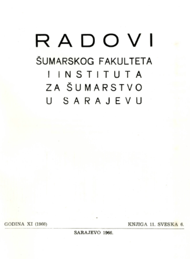 					Pogledaj Svezak 14 Br. 6 (1966): Radovi Šumarskog fakulteta i Instituta za šumarstvo u Sarajevu
				