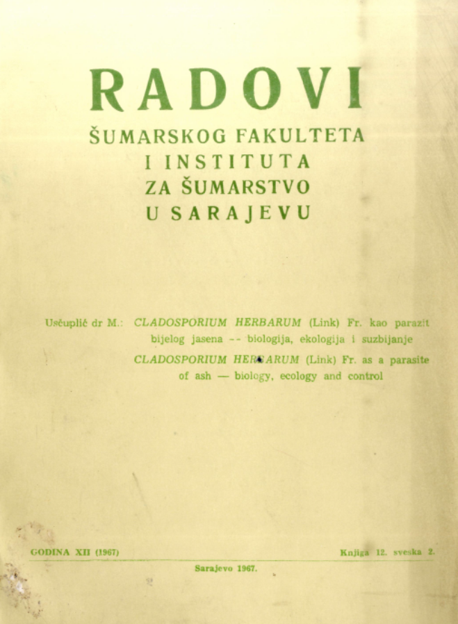 					Pogledaj Svezak 15 Br. 2 (1967): Radovi Šumarskog fakulteta i Instituta za šumarstvo u Sarajevu
				
