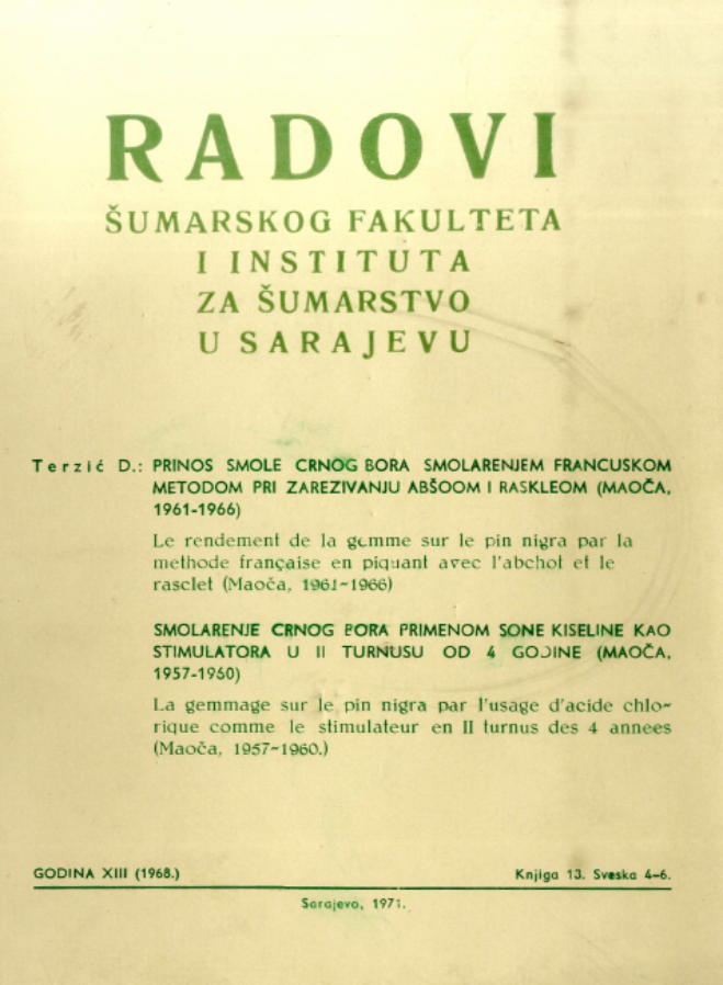 					Pogledaj Svezak 16 Br. 4-6 (1968): Radovi Šumarskog fakulteta i Instituta za šumarstvo u Sarajevu
				