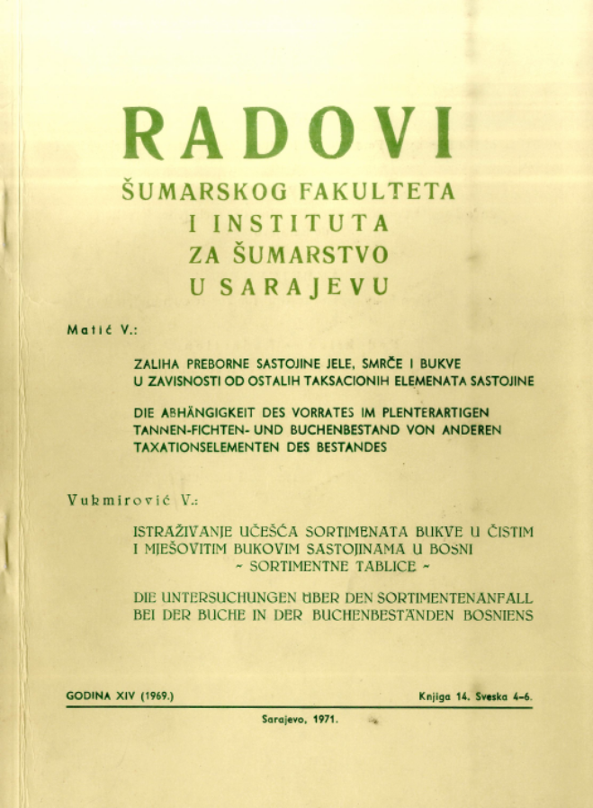 					Pogledaj Svezak 17 Br. 4-6 (1969): Radovi Šumarskog fakulteta i Instituta za šumarstvo u Sarajevu
				